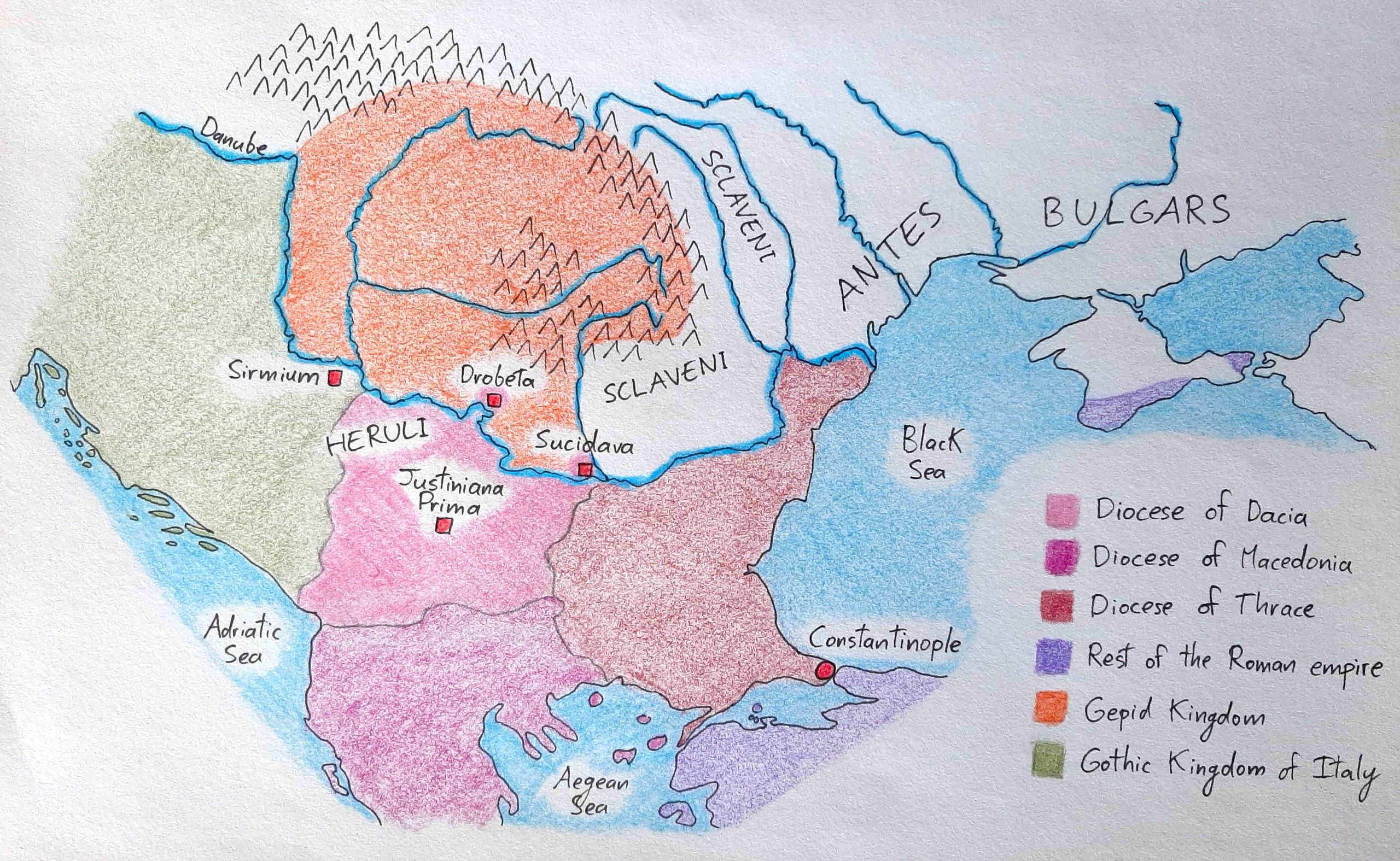 535 CE – The Balkans during Justinian’s reign