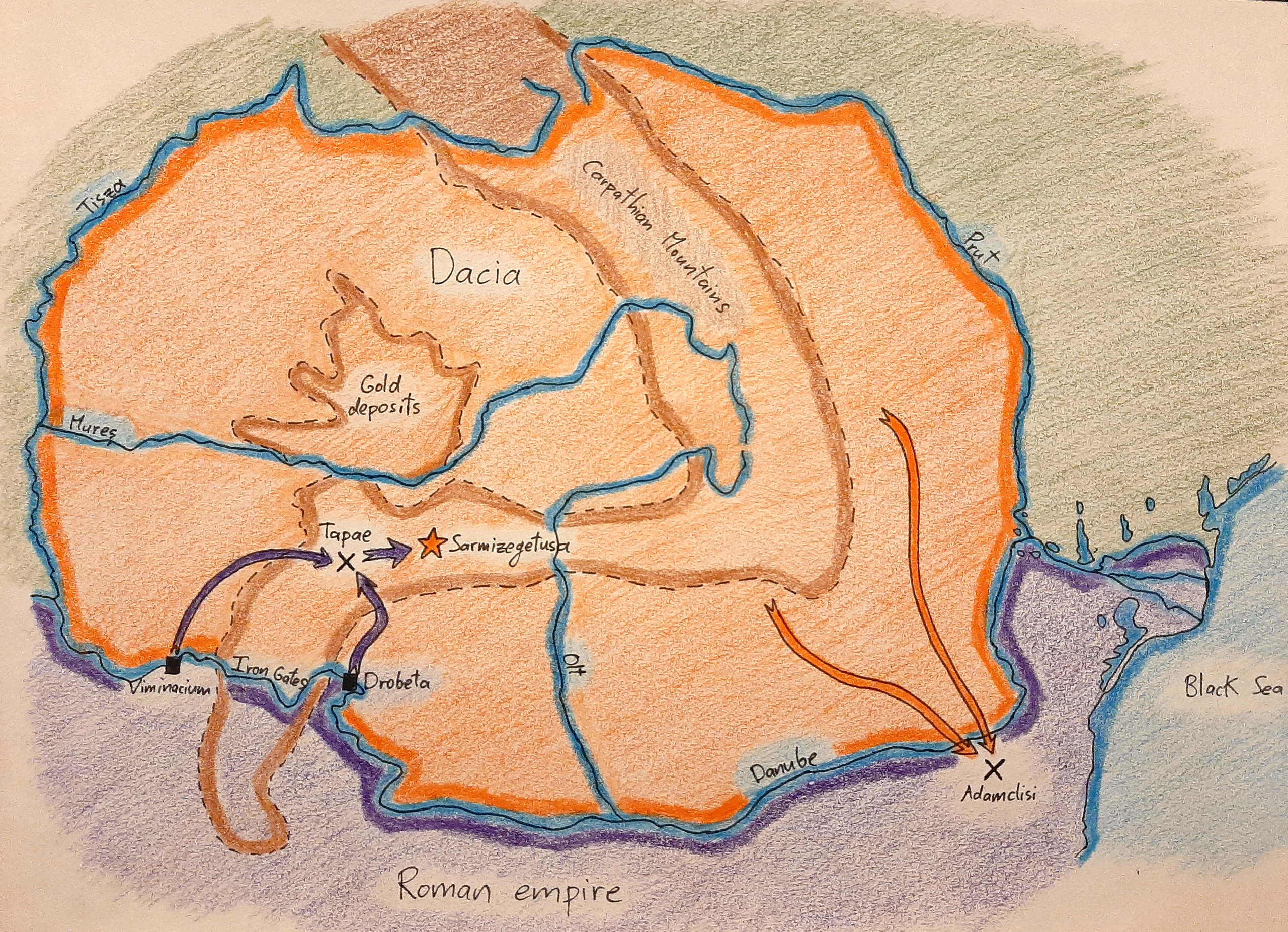 101 CE – Trajan’s invasion of Dacia