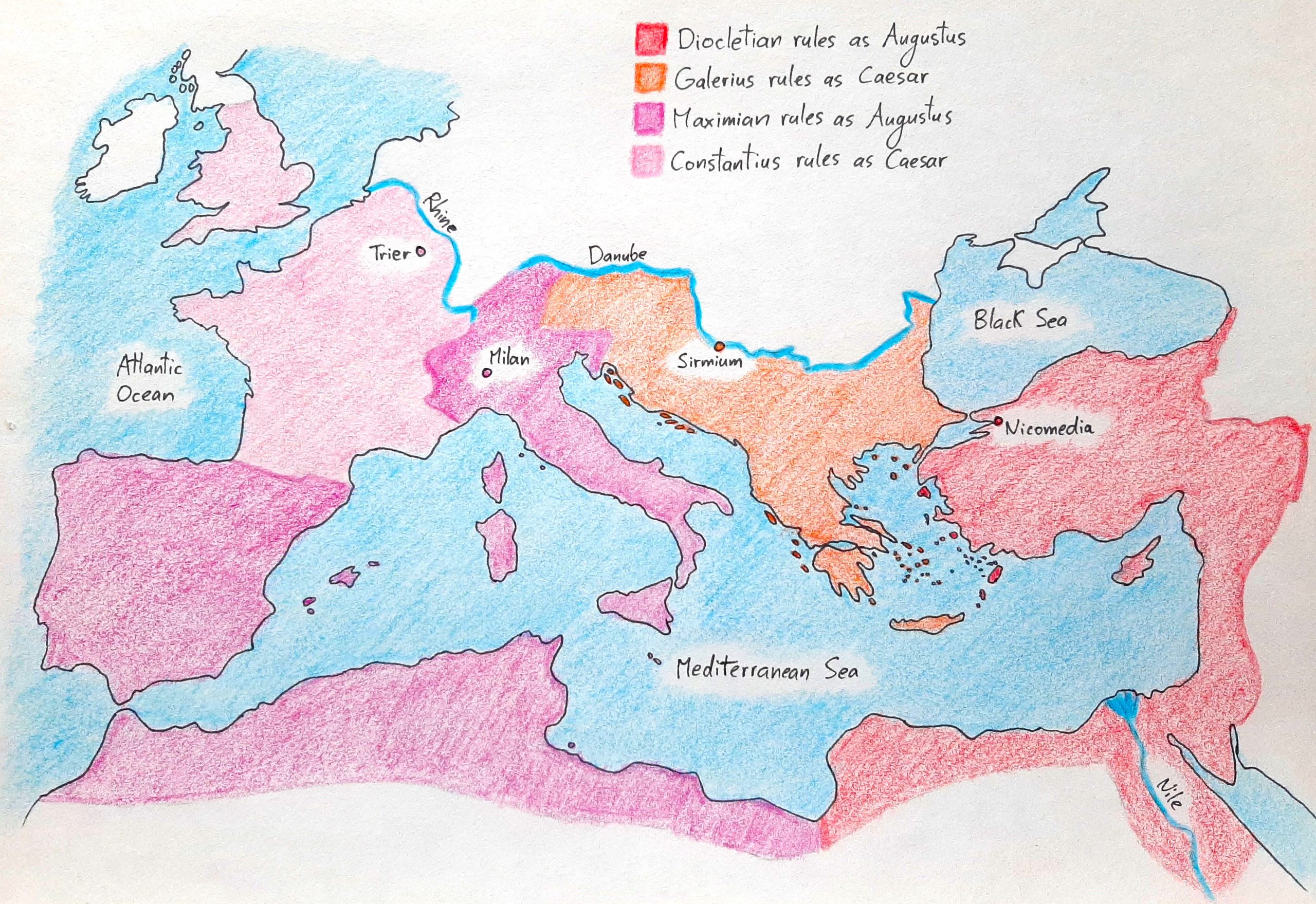 300 CE – Dicoletian’s empire and cross-Danubian contact