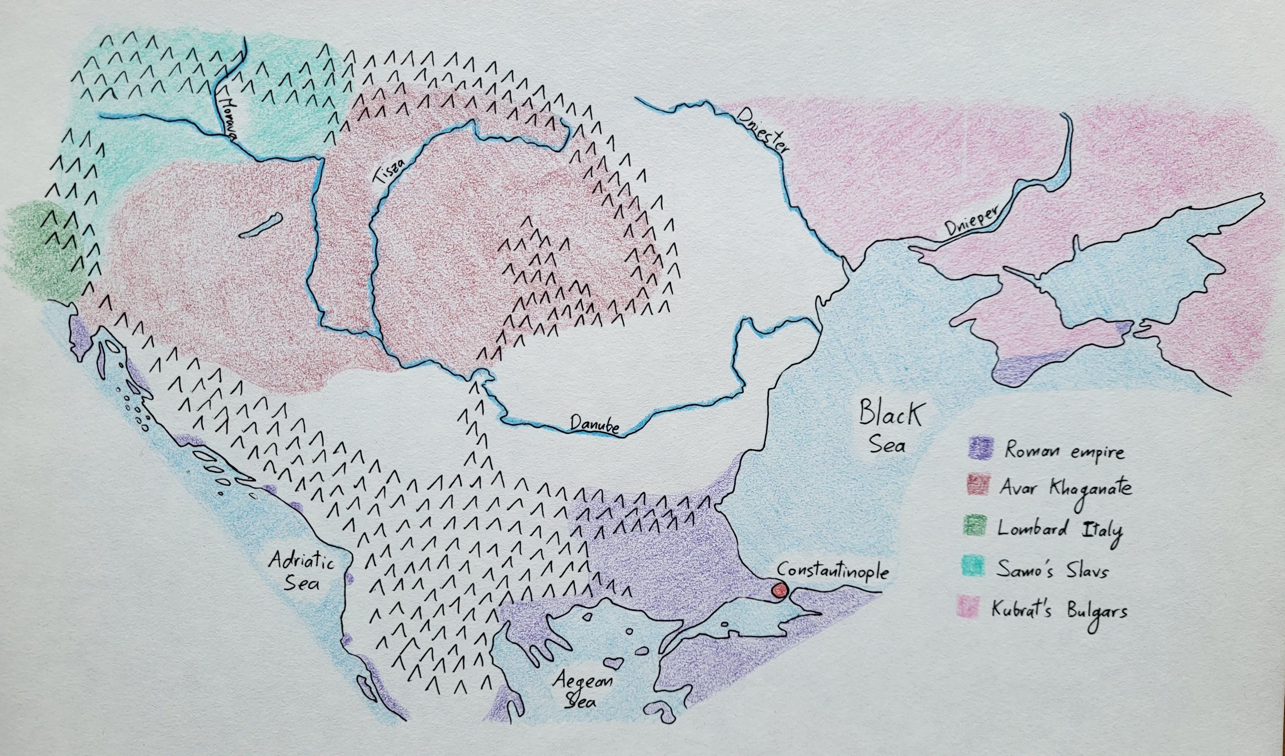 635 CE – The reduced Avar khaganate